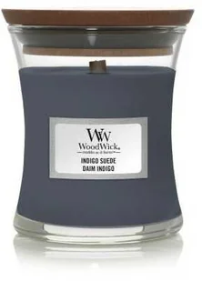 WoodWick niebieski zapachowa świeczka Indigo Suede mały wazon 38278 - Świece - miniaturka - grafika 2