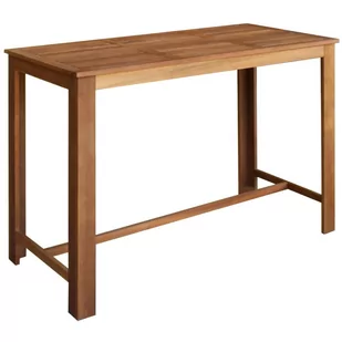 vidaXL Stolik barowy z litego drewna akacjowego, 150 x 70 x 105 cm - Ławy i stoliki kawowe - miniaturka - grafika 1