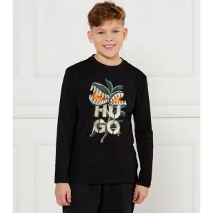 HUGO KIDS Longsleeve Regular Fit - Koszulki dla chłopców - miniaturka - grafika 1