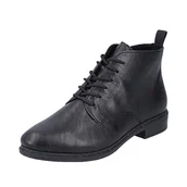 Kozaki damskie - Rieker Damskie 71671 krótkie kozaki, czarny, 39 EU - miniaturka - grafika 1