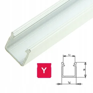 Profil aluminiowy do taśm Led Lumines typ Y Biały 2m - Akcesoria do oświetlenia - miniaturka - grafika 1
