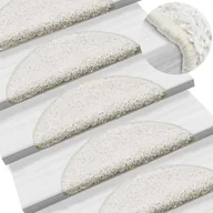 Dywany - vidaXL Nakładki na schody, 15 szt., 56 x 20 cm, białe - miniaturka - grafika 1