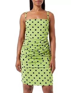 Pinko Kanał Sukienka Georgette Stretch Damska sukienka koktajlowa, Sd1_zielony/czarny, 42 - Sukienki - miniaturka - grafika 1
