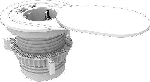 Fellowes Gniazdko wbudowane biurkowe 230V USB-A,USB-C biały