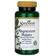 Układ nerwowy - Swanson, Usa Jabłczan magnezu 150 mg - suplement diety 60 kaps. - miniaturka - grafika 1