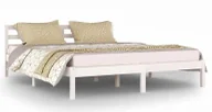 Łóżka - Białe drewniane łóżko skandynawskie 160x200 cm E3-N99 - miniaturka - grafika 1