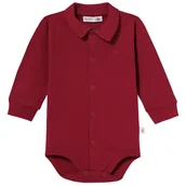 Body dla niemowląt - Body z kołnierzykiem bordowe 80 - miniaturka - grafika 1