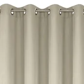 Zasłony - Zasłona EUROFIRANY Rita 140 x 175 cm Ciemnobeżowy - miniaturka - grafika 1