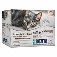 Mokra karma dla kotów - Zestaw mieszany Bozita Indoor & Sterilised, 12 x 85 g - W sosie - miniaturka - grafika 1