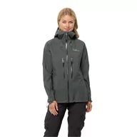 Kurtki damskie - Damska kurtka przeciwdeszczowa Jack Wolfskin KAMMWEG 3L JKT W slate green - XS - miniaturka - grafika 1