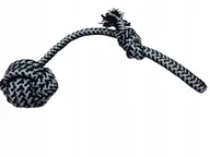 Zabawki dla psów - Piłka na sznurku pleciona zabawka dla psa aport - miniaturka - grafika 1