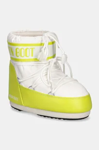 Moon Boot śniegowce MB ICON LOW NYLON kolor zielony 80D1409340 BA01 - Śniegowce damskie - miniaturka - grafika 1