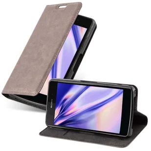 Cadorabo pokrowiec na Sony Xperia Z2 COMPACT pokrowiec ochronny w kolorze brązowym etui na telefon komórkowy pokrowiec z magnetycznym zamknięciem - Etui i futerały do telefonów - miniaturka - grafika 1