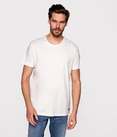Koszulki męskie - Melanżowy t-shirt z lnem TEO 4301 WHITE-XXL - miniaturka - grafika 1