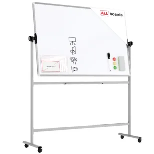 Tablica mobilna TM Idea dwustronna obrotowa suchościeralna magnetyczna 150x100 cm – seria FLEX - Tablice i flipcharty - miniaturka - grafika 1