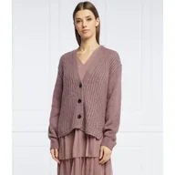 Swetry damskie - Joop! Wełniany kardigan | Regular Fit - miniaturka - grafika 1