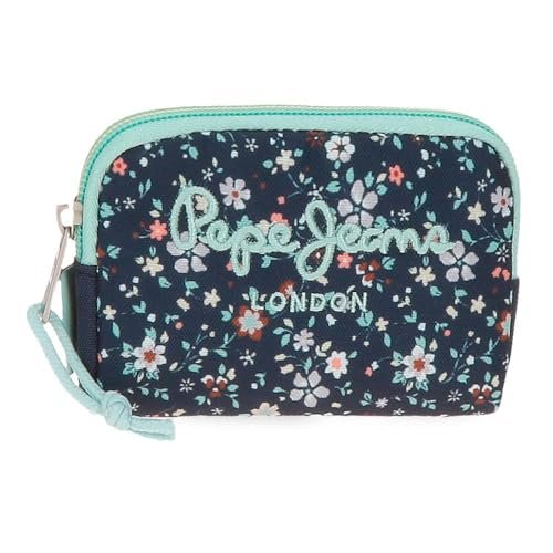 Pepe Jeans Alenka Portfel Niebieski 12x8x2 cms Poliester by Joumma Bags by Joumma Bags, niebieski, portmonetka