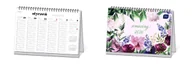 Kalendarze - Interdruk Kalendarz 2026 biurkowy tygodniowy Kwiaty - kalendarz - miniaturka - grafika 1
