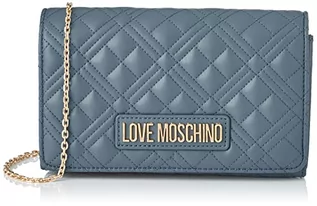 Torebki damskie - Love Moschino Damska torba na ramię Borsa pikowana PU z niebieskim denim, 19 x 26 x 9 - grafika 1