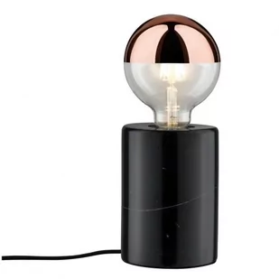 PAULMANN Czarna marmurowa lampa stołowa Nordin - Lampy stojące - miniaturka - grafika 1