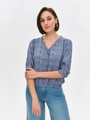 Bluzki damskie - Bluzka damska bluzka długi rękaw niebieska - SBD1539NI z długim rękawem - TOP SECRET - Odzieżowy sklep internetowy TOP SECRET - miniaturka - grafika 1