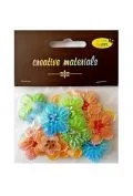 Zabawki kreatywne - Aplikacje materiał. kwiatki z kryształ 3,2cm 20szt - miniaturka - grafika 1