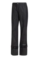 Spodnie damskie - Spodnie damskie Adidas Trackpant jeansowe czarne-XS - miniaturka - grafika 1