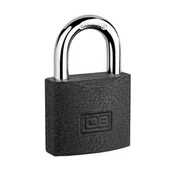 Kłódki - Kłódka żeliwna 60 zatrzaskowa hartowany pałąk - miniaturka - grafika 1