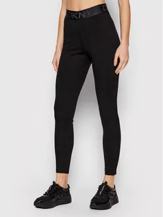 Spodnie damskie - DKNY Legginsy P0RVQGIW Czarny Slim Fit - grafika 1