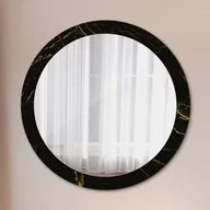 Lustra - Lustro dekoracyjne okrągłe Czarny marmur - miniaturka - grafika 1