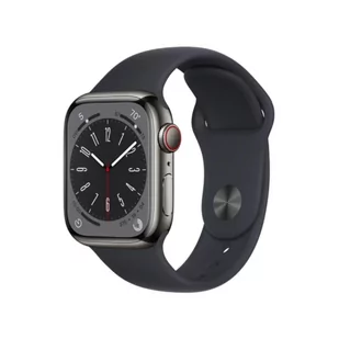 Apple Watch Series 8 GPS + Cellular 41mm Graphite Stainless Steel Case/Midnight Sport Band - Regular - Smartwatch - miniaturka - grafika 1