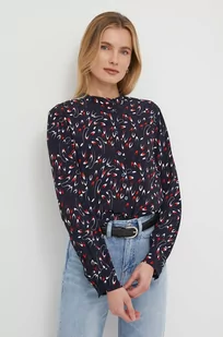 Tommy Hilfiger koszula damska kolor granatowy regular - Koszule damskie - miniaturka - grafika 1