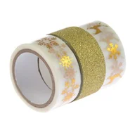 Ozdoby bożonarodzeniowe - Dekoracyjna taśma klejąca 3 sztuki mix - miniaturka - grafika 1