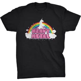Heavy Metal Unicorn Koszulka Jednorożec Tęcza - Koszulki męskie - miniaturka - grafika 1