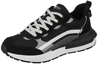 Trampki damskie - Skechers Damskie trampki halos, czarne, 8 UK - miniaturka - grafika 1
