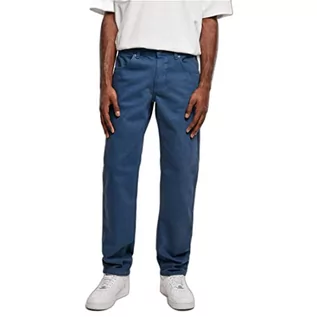 Spodenki męskie - Urban Classics Męskie spodnie Colored Loose Fit Jeans Darkblue 42, ciemnoniebieski, 42 - grafika 1