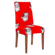 Pokrowce na meble - Pokrowiec na krzesło elastyczny świąteczny mikołaj HA0011 - miniaturka - grafika 1