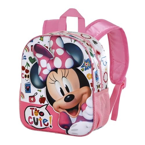 Myszka Minnie Too Cute -Mały Plecak 3D, Różowy, 26 x 31 cm, Pojemność 8,5 L