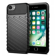Etui i futerały do telefonów - Hurtel Thunder Case elastyczne pancerne etui pokrowiec iPhone SE 2020 / iPhone 8 / iPhone 7 czarny - Czarny - miniaturka - grafika 1