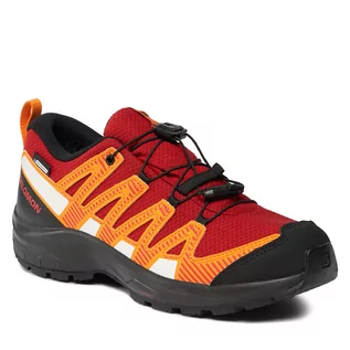 Buty dla dziewczynek - Trekkingi Salomon Xa Pro V8 Climasalomon™ Waterproof L47283800 Red Dahlia/Black/Orange Pepper - grafika 1