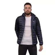 Kurtki męskie - Just Emporio Męska kurtka puchowa z kapturem, granatowa/XL, NAVY/NAVY, XL - miniaturka - grafika 1