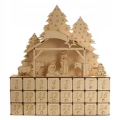 Ozdoby bożonarodzeniowe - Kalendarz adwentowy, kalendarz adwentowy drewniany, kalendarz adwentowy dla dzieci, dla chłopaka, dla dziewczyny - miniaturka - grafika 1