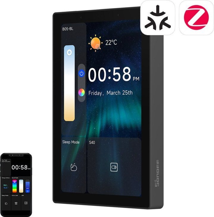 Panel sterowania WiFi/Bluetooth/ZigBee Matter SONOFF NSPanel Pro 120 czarny Sonoff 51326-0