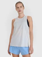 Koszulki sportowe damskie - 4F Top do biegania regular szybkoschnący damski - szary 3XL - miniaturka - grafika 1