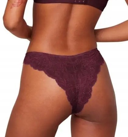 Triumph Damskie Majtki Koronkowe Burgundowe 44 Jmp