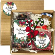 MINI ZESTAW ŚWIĄTECZNY CZEKOLADA HERBATA MIÓD BOX POD CHOINKĘ NA MIKOŁAJKI