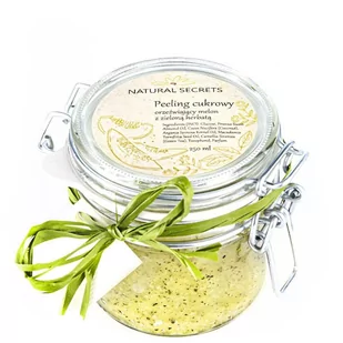 Natural Secrets - Peeling cukrowy Orzeźwiający Melon z Zieloną Herbatą 250ml - Peelingi do ciała - miniaturka - grafika 1