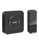 Wyłączniki światła i elektryczne - Zamel Bezprzewodowy dzwonek z przyciskiem kinetycznym Czarny SALSA - miniaturka - grafika 1