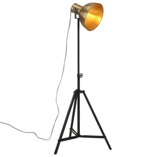 vidaXL Lampa stojąca, 25 W, antyczny mosiądz, 61x61x90/150 cm, E27 - Lampy stojące - miniaturka - grafika 1