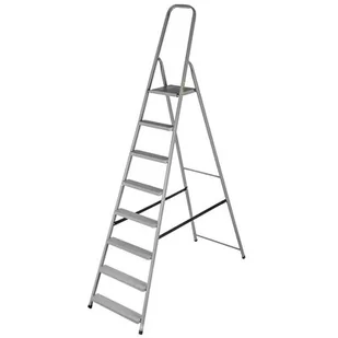 DRABEST Drabina stalowa domowa 8 stopniowa 125 kg - Drabiny - miniaturka - grafika 1